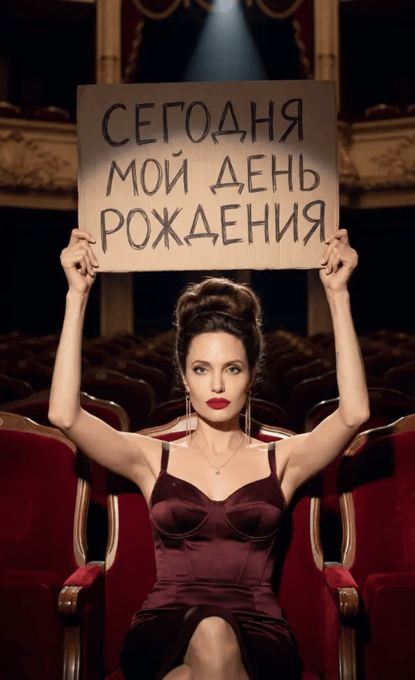 Промт на день рождения: Театральный портрет «Сегодня мой день рождения»