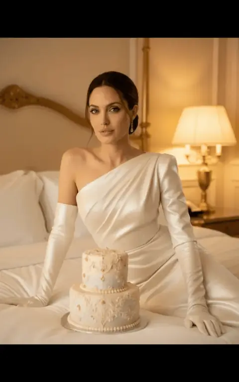 Промт на день рождения: Кинематографичный birthday‑портрет в люксе отеля с кремовым платьем