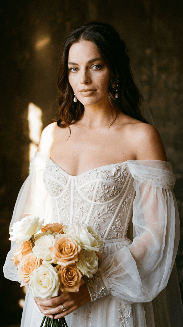 Свадебная фотосессия невесты через промт для ИИ