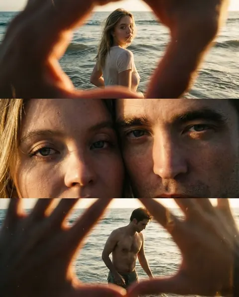 Промт для кинематографичного триптиха с морем, руками и живыми моментами в пленочной эстетике